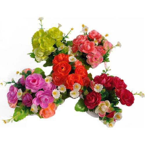 Artificial Tea Rose Bud Head DIY Wreath Scrapbooking Gift Craft Flowers The Household Decoration Simulation Flower