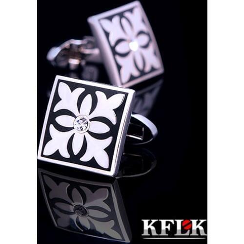 KFLK jewelry NEW shirt cufflinks for mens gifts Brand cuff buttons Crystal Senior cuff links High Quality Designer abotoaduras
