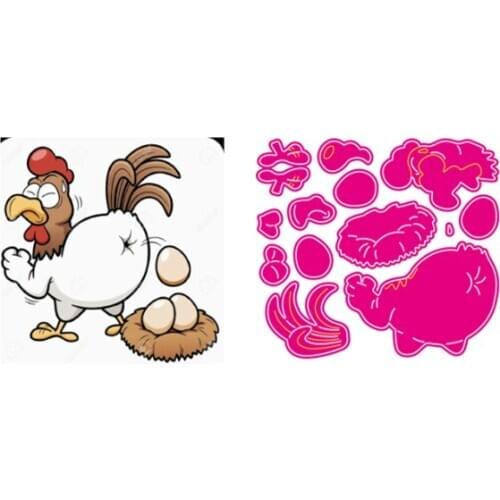Chickens lay eggs Metal Cut Dies Stencils for Scrapbooking Stamp/photo album Decorative Embossing DIY Paper Cards