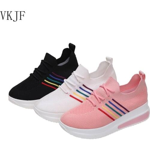 Fashion Sneakers Women Lace-Up Ladies Casual Shoes Printed Platform Sneakers Ladies Outdoor Sports Shoes Comfy Wedge Shoes Woman