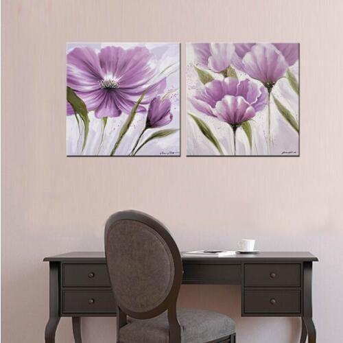 Modular Flower Pictures Handmade Abstract Floral Oil Paintings For Home Decoration Modern Flower Poster Artwork On The Wall