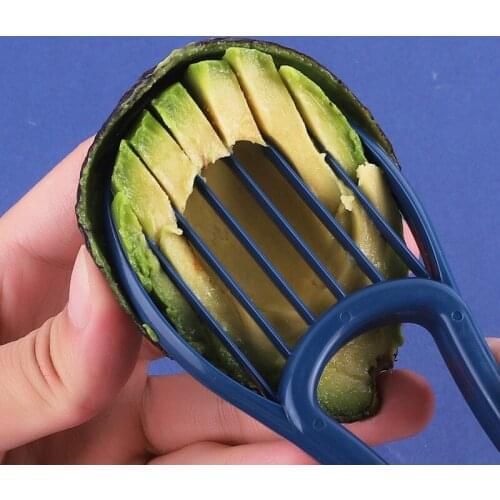 3-in-1 Avocado Slicer Shea Corer Butter Fruits Peeler Cutter Pulp Separator Plastic Knife Kitchen Accessory Vegetable Tools
