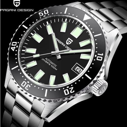 PAGANI DESIGN Brand Business Mechanical Wristwatch Sapphire Glass 100M Waterproof Watch for Men Luxury Automatic Watches reloj