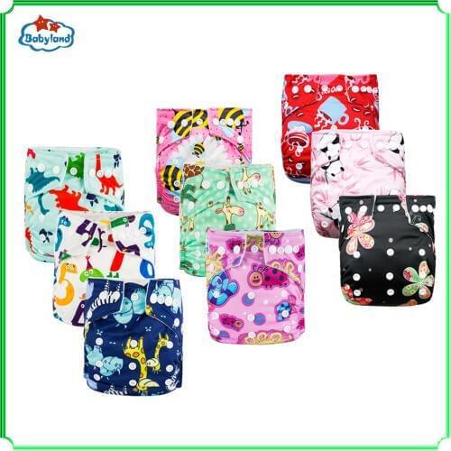 Bulk Diapers For Sale Babyland Nappy 7pcs+7pcs Microfiber Inserts Absorbents Urine Pads Feel Soft Material Cloth Diaper Covers