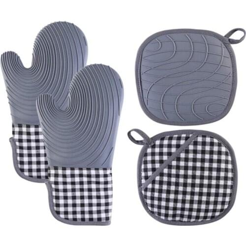 Oven Mitts and Pot Holders Sets,No-Slip and Thick,Oven Gloves and Pot Holders Mitts Pad for Kitchen Cooking Baking,Etc