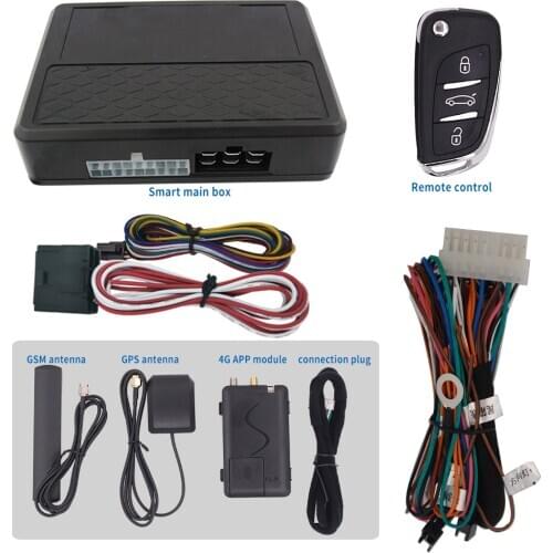 Remote engine start for original push button start upgrade of DS Renault with 4G and bluetooth smart phone APP control