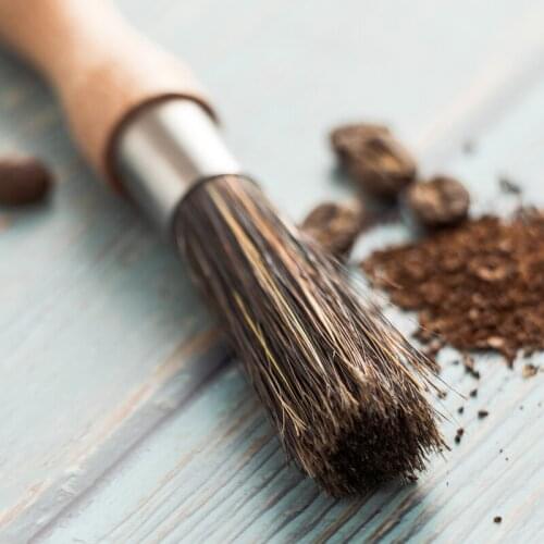 Wooden handle cleaning brush bristles Coffee grinder cleaning brush Desktop brush cafe bar household coffee brush