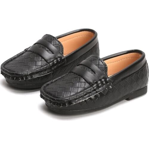New Fashion Boys Leather Shoes Slip-on Breathable Kids Flats Soft Classic Children Shoes For Toddler Boy Girls Moccasins Loafers