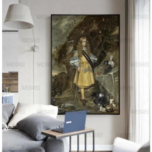 Home Decoration Little Girl Holding a Cane In Front of The Tree Poster Wall Art Canvas Painting Used To Decorate Use for Bedroom