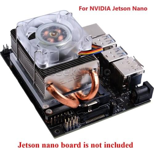 Ice Tower Cooling Fan Super 7 Colors RGB Changing Light for NVIDIA Jetson Nano Developer Board
