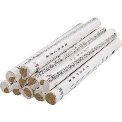 10pcs 18x200mm Chinese Traditional Moxa Roll Mox Stick Moxa Moxibustion Pure Moxa Stick Pain Relief Burning Sticks