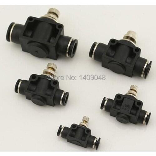 GOGO 10pcs a lot Pneumatic quick plastic fittings 12mm pneumatic pipe one touch SU-12 Pipeline Throttle valve