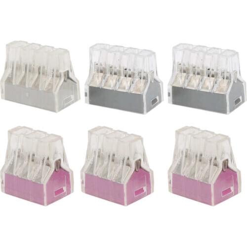 100Pcs Terminal Blocks Push Wire Wiring Connector Quick Connection Terminal Block Soft Hard Line Universal