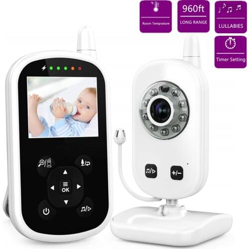 2.4 inch Wireless Video Color Baby Monitor High Resolution Baby Nanny Security Camera Night Vision Temperature Monitoring