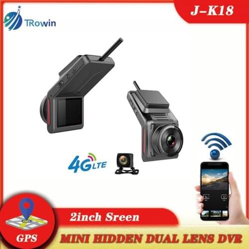 4G Car 2Inch GPS DVR 1080P HD Video Auto Dual Cameras Recorder WIF Dash Cam 24Hours Night Vision Parking Monitoring Hidden Lens