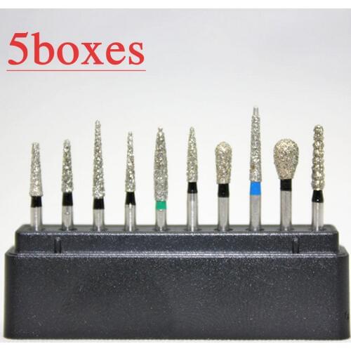 50pcs Dental Diamond FG1.6mm Burs Set For Porcelain Polishing Dentist Product
