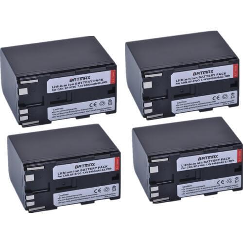 Batmax 4pc 8400mAh BP-970G BP 970G BP-975 Battery akku for Canon EOS C100, EOS C100 Mark II, EOS C300, EOS C300 PL