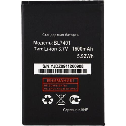 High Quality 1600Mah BL7401 BL 7401 Replacement Rechargeable Bateria For FLY IQ238 IQ 238 Accumulator Battery