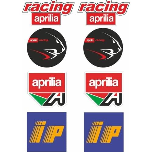 Aprilia Motorcycle Decals Stickers Bike Graphic Factory Set Vinyl Logo 8 Pcs