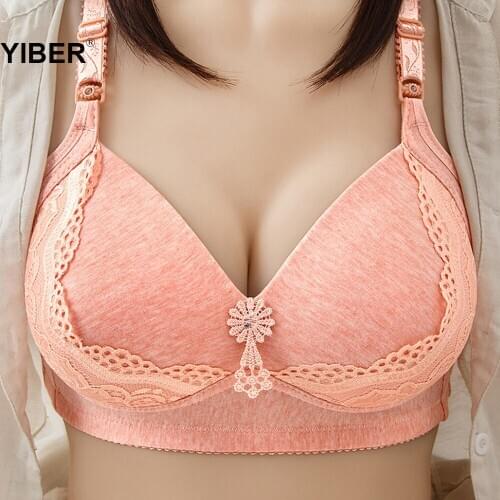 Women Bra Large Size Bralette Thin Section Without Steel Ring Sexy Lace Embroidery Bras Comfort Underwear Push Up Lingerie Bras