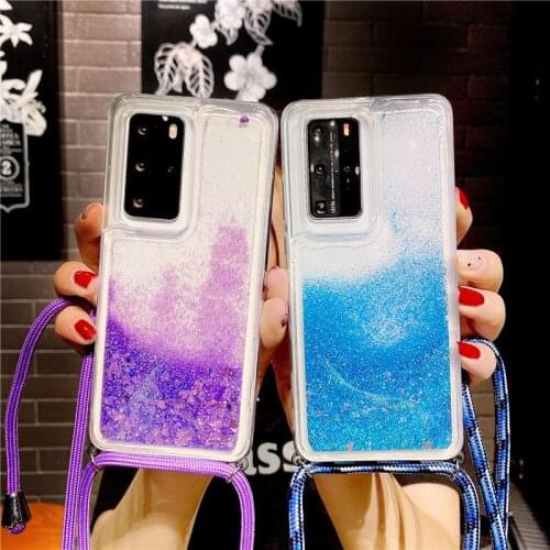 Quicksand Rope Cases for Huawei Honor X10 10 10i 20i 20 20s 30 30s 6X 7A 7X 8X Max 9X Lite Pro 9A Dynamic Liquid Glitter Cover