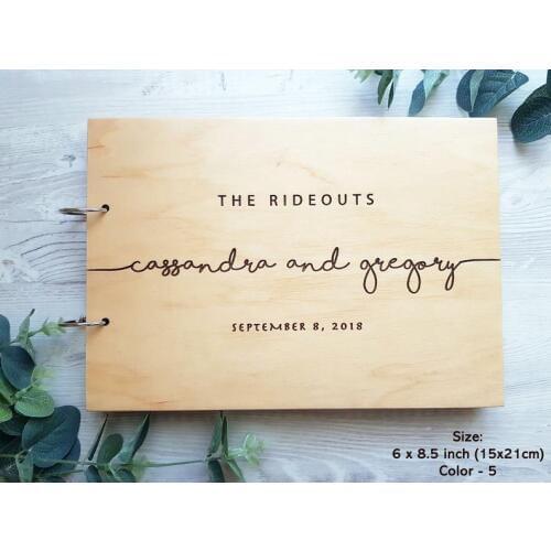 Wood Guest Book Birthday, Modern Guest Book, Personalized GuestBook Rustic Wedding Guest Book, Unique Wedding Guestbook, Custom