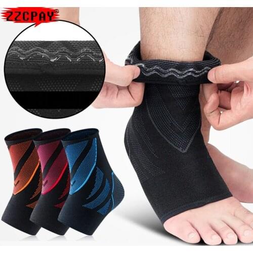 1Pcs Elastic Pressure Ankle Support Brace Ankle Sleeve Protector Football Basketball Soccer Strap Sports Bandage