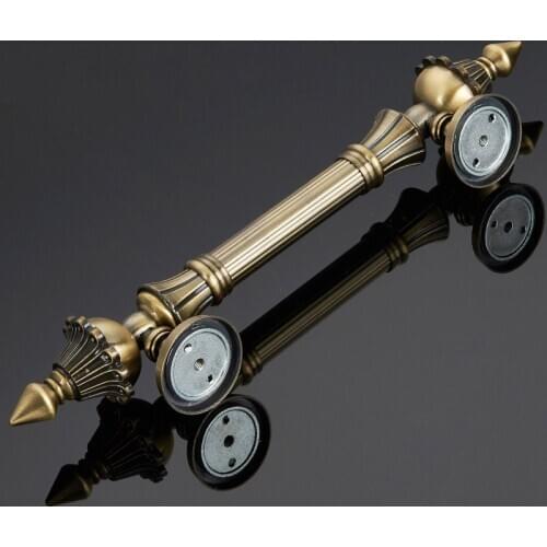 European retro push door handles antique wooden door handle and knobs for outdoor gate door hardware