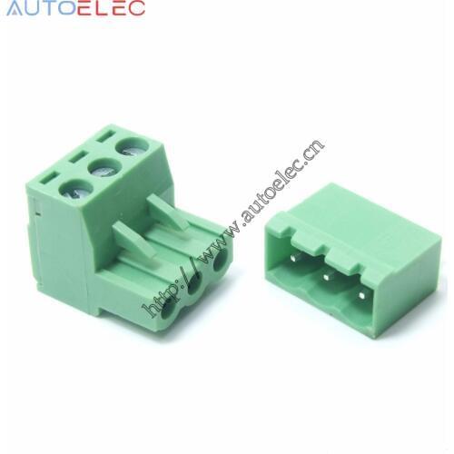 100pcs/lot 5.08mm pitch 2EDGK 3Poles PCB terminal blocks straight pins 1755749 with closed sides 1757022 MSTB MSTBVA 2.5