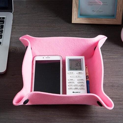 Multifunctional Felt Innovative Storage Tray Office Desktop Debris Storage Box Home Felt Cushion Coaster Grocery Bag Holder