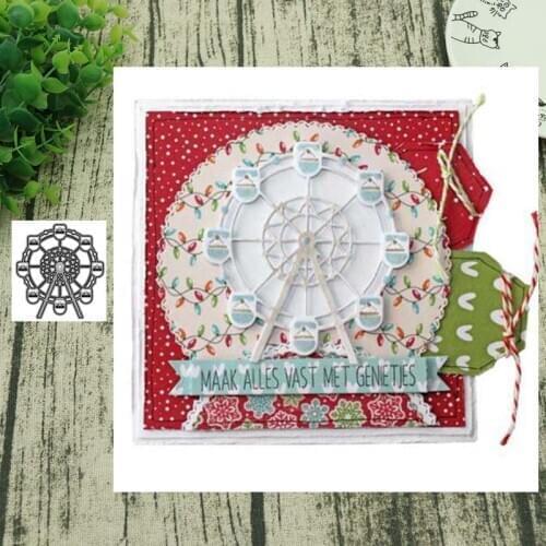 Ferris wheel Metal Cutting Dies for Scrapbooking Steel Craft Die Cut Embossing Paper Card Album Stencil