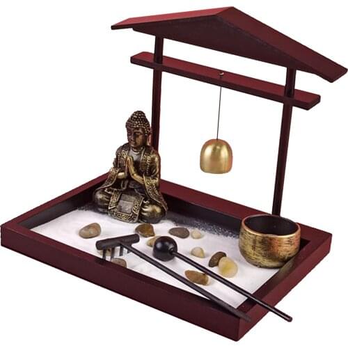 Tabletop Incense Burner Buddhism Meditation Zen Garden Kit for Desktop