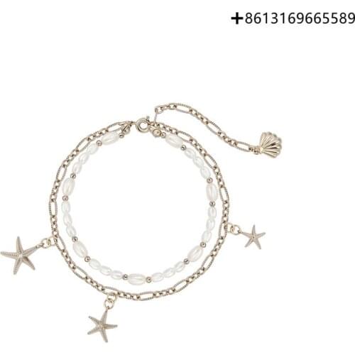 Fashionable new 925 mermaid legend series fresh water pearl bracelet summer beach wind lovely nifty bracelet