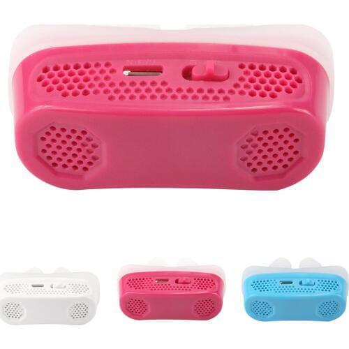 Upgrade Electric USB Anti Snoring CPAP Nose Stopping Breathing Air Purifier Silicone Nose Clip Apnea Aid Device Relieve Sleep EK