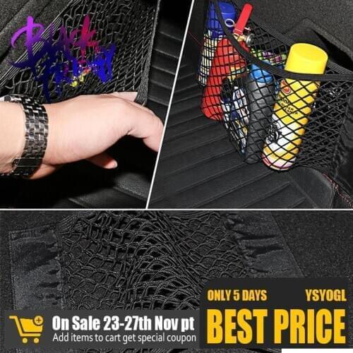 Mesh Trunk Car Organizer Net Goods Universal Storage Rear Seat Back Stowing Tidying Auto Accessories Car Storage Bag