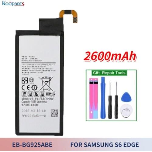 Original Replacement Battery For Samsung GALAXY S6 Edge G9250 G925FQ G925F G925S S6Edge G925V G925A EB-BG925ABE with free tools