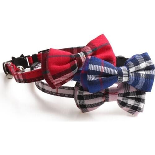 Cat Collar with Bell and Cute Bow Tie Cat Collar Breakaway for Kitty and Other Small Dogs Pets, Adjustable