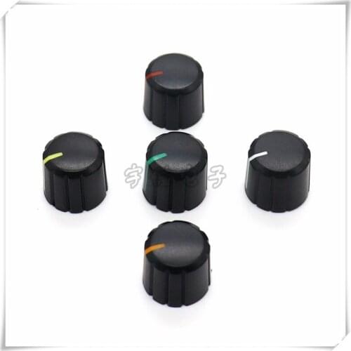 10 Pieces Plastic Flower Shaft Knob Diameter 15mm Height 13.5mm Potentiometer Encoder Knob Gear Shaped Inner Hole 6mm