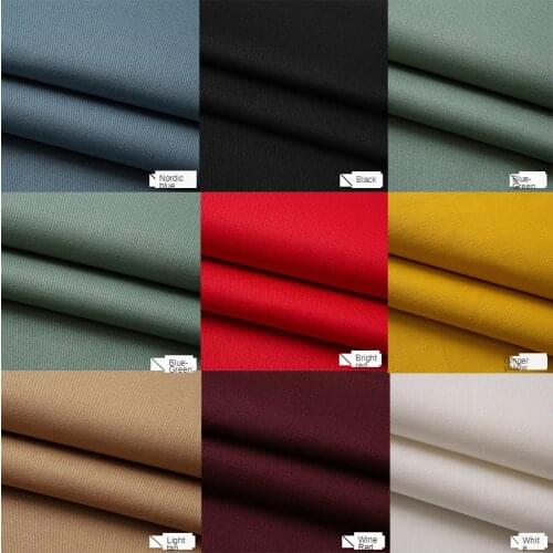 Thickening Brocade Solid Color Twill Fabric Cotton 100% Kids for Cloth Dress Sewing DIY Black White Blue and Red 50cmx150cm