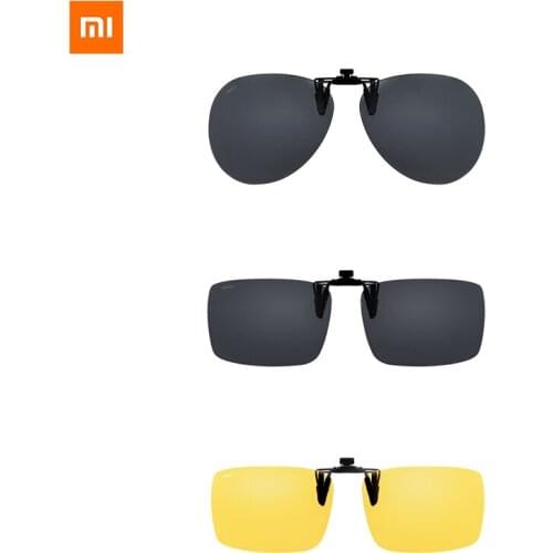 Xiaomi MIjia Youpin UREVO Clip Polarized Sunglasses Night Vision Goggles TAC lens can be folded 180 degree