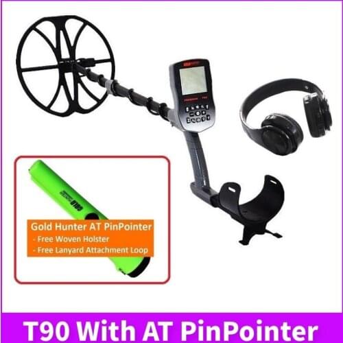 T90 High sensitivity industrial metal detector underwater waterproof underground gold metal detector with 12" Double-D Coil