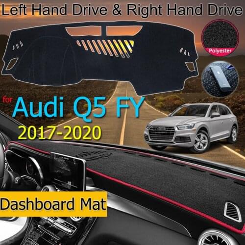 For Audi Q5 II 2017-2020 FY Anti-Slip Anti-UV Mat Dashboard Cover Pad Sun Shade Dashmat Car Carpet Accessories S-line