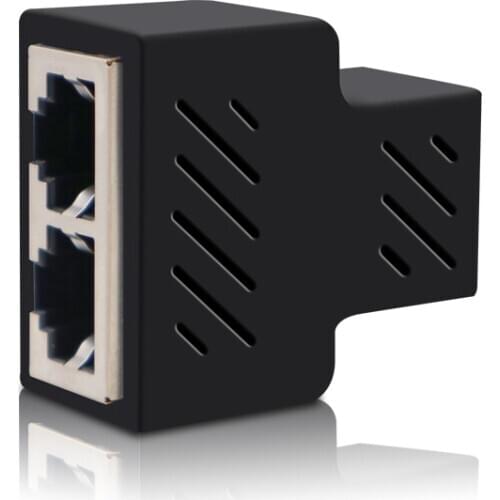 1 To 2 LAN RJ45 Connector Network Cable Splitter Extender Plug Adapter Connector oxygen free copper conductor