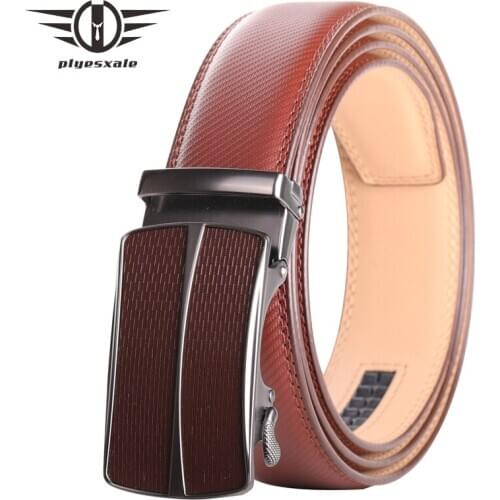 Red Brown Leather Belt Men 2021 Male Automatic Buckle Belts For Men Authentic Girdle Trendy Designer Mens Belts Ceinture B407