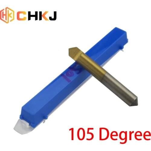 CHKJ Titanium Coated HSS Key Cutter 105 Degree For Key End Milling Machine Guide Pins Flat Knife Drill Bit Locksmith Tool