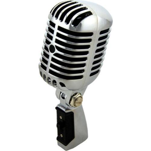 RISE-Professional Wired Vintage Classic Microphone Good Quality Dynamic Moving Coil Mike Deluxe Metal Vocal Old Style Ktv Mic Mi