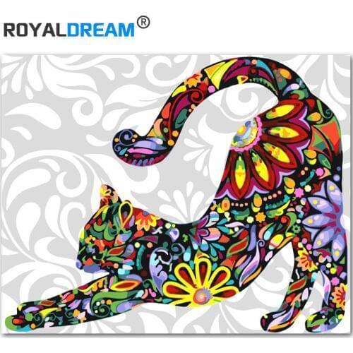 ROYALDREAM DIY Framed Oil Painting By NumbersLandscape DIY Painting By Numbers For Living Room Wall Art Home Decor