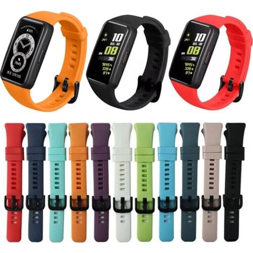Silicone Strap for Huawei Band 6 Strap Silicone WatchBand Replacement Wrist Strap for Huawei Sports Bracelet 6 Watch Accessories