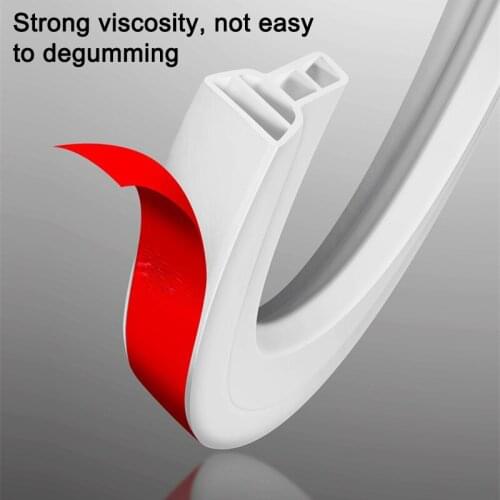 Collapsible Shower Threshold Water Dam Water Flood Barrier Water Stopper for Shower Floor Water Retaining Strip _WK