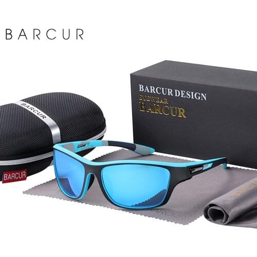 BARCUR Sport TR90 Sunglasses Driving Men Polarized Women Sun Glasses Fashion Glasses UV400